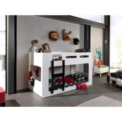 Vipack Stapelbed Luca - Wit/zwart - 210x90,4x106,8 Cm 9 Vipack Stapelbed Luca - Wit/zwart - 210x90,4x106,8 Cm -Bedden Bij Leen Bakker 81022297 0300