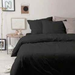 Cinderella Dekbedovertrek Weekend - Zwart - 260x200/220 Cm 5 Cinderella Dekbedovertrek Weekend - Zwart - 260x200/220 Cm -Bedden Bij Leen Bakker 81027283 0100