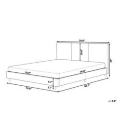 ALBI - Tweepersoonsbed - Beige - 180 X 200 Cm - Polyester -Bedden Bij Leen Bakker 8609efcacc35481b90a53b25feffe129