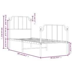 VidaXL - Meatlen Eenpersoonsbed Met Hoofd- En Voeteneinde - Wit - 80x200 Cm -Bedden Bij Leen Bakker 8787ad2db9c4474b969510970d8c20ea