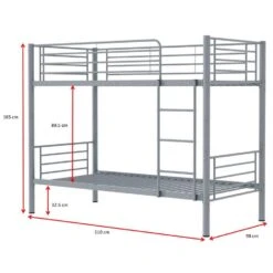 Stapelbed Dixie 90x200cm - Metaal - Mat Grijs 17 Stapelbed Dixie 90x200cm - Metaal - Mat Grijs -Bedden Bij Leen Bakker 88418ad6bb174dd0b7fd6e51e0886f55