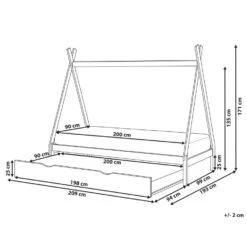TALMONTIERS - Onderschuifbed - Wit - 90 X 200 Cm - Grenenhout -Bedden Bij Leen Bakker 8870c9cd420e47ec933d8c53312236cd
