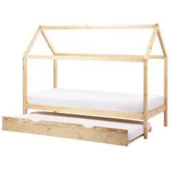 CRILLON - Onderschuifbed - Lichtbruin - 90 X 200 - Hout -Bedden Bij Leen Bakker 8b0d0b9df96845a9b937893e7d6e871f