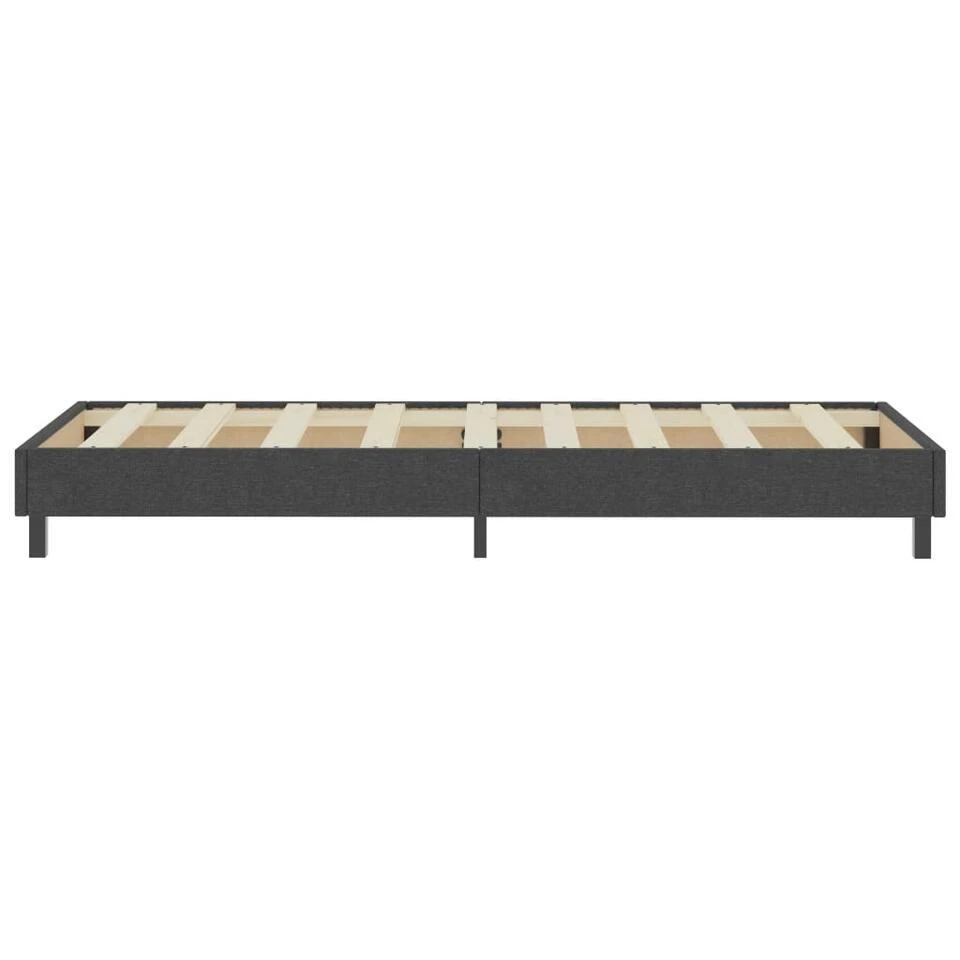 VidaXL - Eenpersoonsbed Frame - Grijs - Stof - 100x200 Cm 6 VidaXL - Eenpersoonsbed Frame - Grijs - Stof - 100x200 Cm - Afbeelding 4