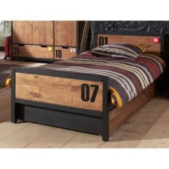 Vipack Bed Alex Met Rolbed/opberglade En Nachtkastje - Bruin/zwart - 90x200 Cm 13 Vipack Bed Alex Met Rolbed/opberglade En Nachtkastje - Bruin/zwart - 90x200 Cm -Bedden Bij Leen Bakker 90100695 0200
