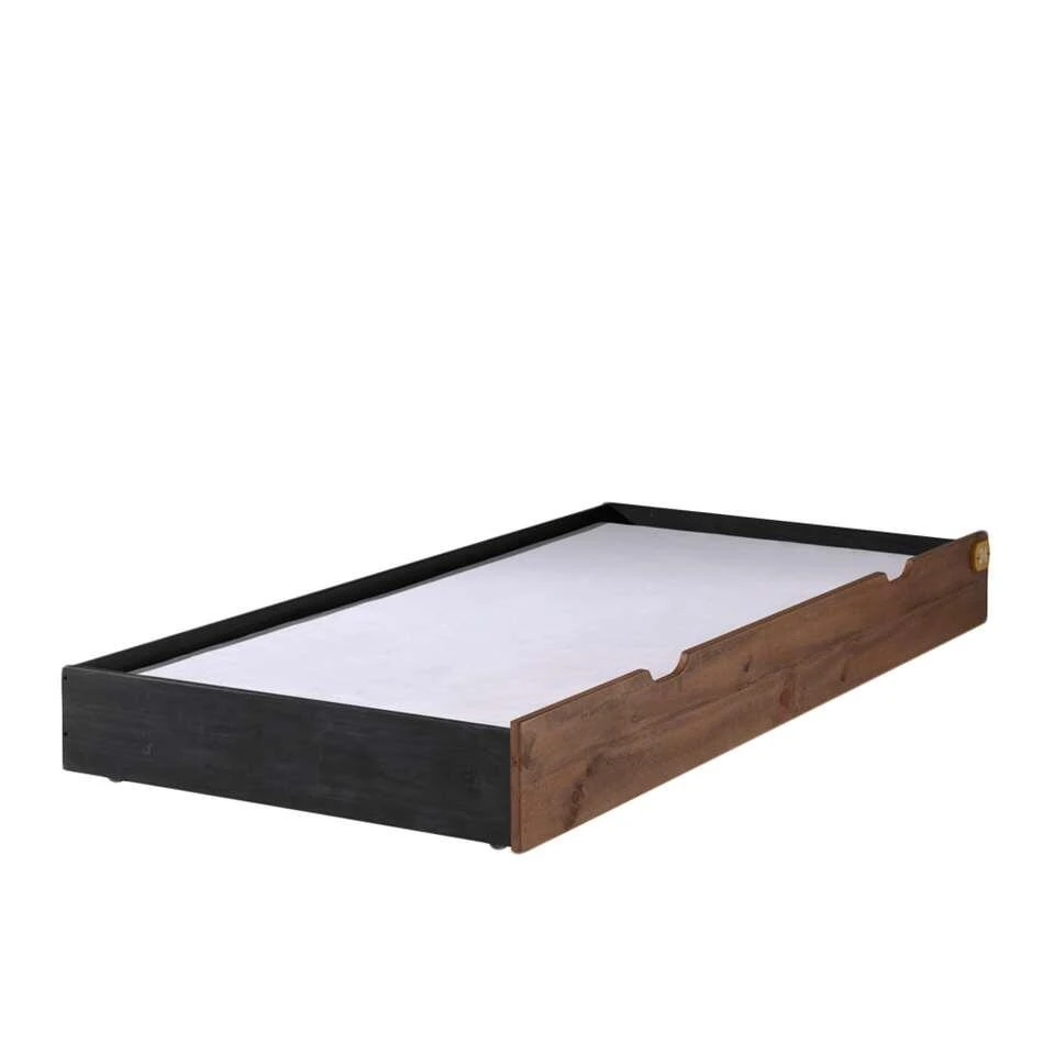 Vipack Bed Alex Met Rolbed/opberglade En Nachtkastje - Bruin/zwart - 90x200 Cm 6 Vipack Bed Alex Met Rolbed/opberglade En Nachtkastje - Bruin/zwart - 90x200 Cm - Afbeelding 4
