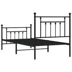 VidaXL - Bed Frame Met Hoofd- En Voeteneinde - Zwart - Metaal - 90x190 Cm 17 VidaXL - Bed Frame Met Hoofd- En Voeteneinde - Zwart - Metaal - 90x190 Cm -Bedden Bij Leen Bakker 93e72917279a43c6a11fc91d2df086cc