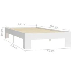 VidaXL - Bed Frame Met Lattenbodem - Wit - Massief Grenenhout - 90x200 Cm 11 VidaXL - Bed Frame Met Lattenbodem - Wit - Massief Grenenhout - 90x200 Cm -Bedden Bij Leen Bakker 943db9a4071c4ad69296b14c95bab2ad