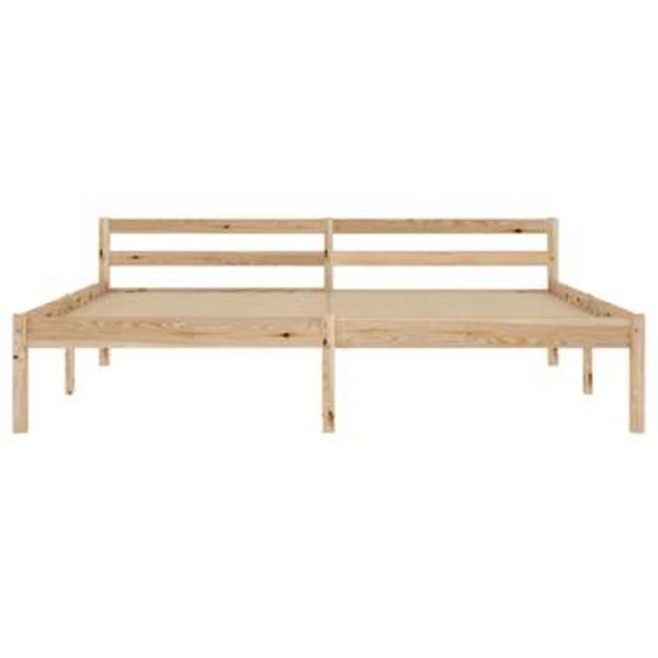 VidaXL - Bed Frame Met Hoofdeinde - Bruin - Massief Grenenhout - 180x200 Cm 5 VidaXL - Bed Frame Met Hoofdeinde - Bruin - Massief Grenenhout - 180x200 Cm - Afbeelding 3