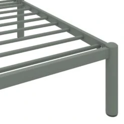 VidaXL - Bed Frame Met Hoofdeinde - Grijs - Metaal - 90x200 Cm 12 VidaXL - Bed Frame Met Hoofdeinde - Grijs - Metaal - 90x200 Cm -Bedden Bij Leen Bakker 9647b66cf7fc48258a9042fb7650a401