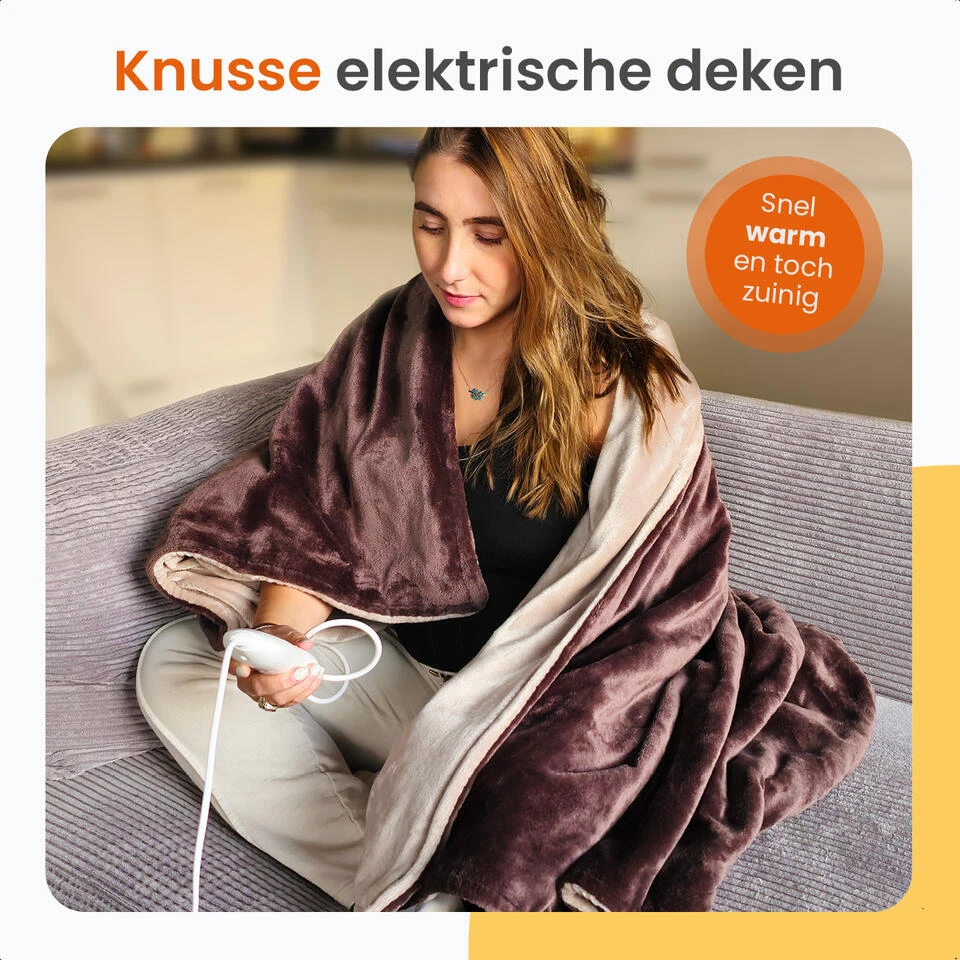 Goliving Elektrische Fleece Plaid - Verwarmende Fleecedeken - Elektrische Deken 4 Goliving Elektrische Fleece Plaid - Verwarmende Fleecedeken - Elektrische Deken - Afbeelding 2
