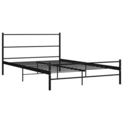 VidaXL - Bed Frame Met Hoofdbord - Zwart - Metaal - 120x200 Cm -Bedden Bij Leen Bakker 985adb42382645f58b68ccfae95b0c21