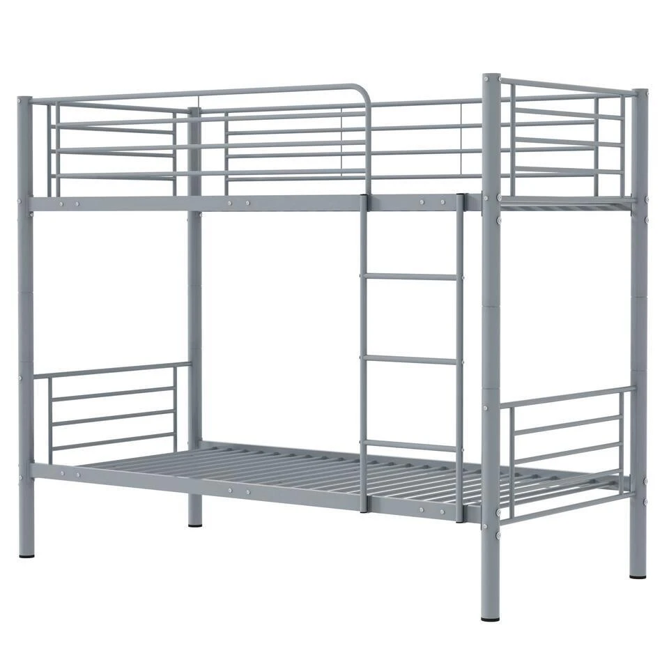 Stapelbed Dixie 90x200cm - Metaal - Mat Grijs 9 Stapelbed Dixie 90x200cm - Metaal - Mat Grijs - Afbeelding 7