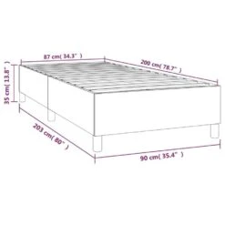 VidaXL - Bed Frame Zonder Matras - Zwart - Stof - 90x200 Cm -Bedden Bij Leen Bakker 9df80a86687f4844ac5bb7596724b8b4