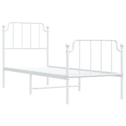 VidaXL - Meatlen Eenpersoonsbed Met Hoofd- En Voeteneinde - Wit - 80x200 Cm -Bedden Bij Leen Bakker 9f2ad96c9b8046d3995cb8cbddaf4ef0