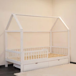 Merkloos HOME DELUXE Kinderbed STAR LAND Wit Met Lades -Bedden Bij Leen Bakker a25884e8cd064947846e8d4bd29d4821