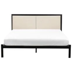 CLAMART - Tweepersoonsbed - Lichtbeige/Zwart - 140 X 200 Cm - Metaal -Bedden Bij Leen Bakker a5b1231926b04b8a95c9d8a133db3266