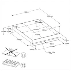 Parisot Tweepersoonsbed Stamp - 206 X 163,8 X 37,7 Cm - Artisan Oak Brown -Bedden Bij Leen Bakker a755331cb8c94c328a7519bd27e8f5f5