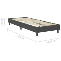 VidaXL - Eenpersoonsbed Frame - Grijs - Stof - 100x200 Cm 15 VidaXL - Eenpersoonsbed Frame - Grijs - Stof - 100x200 Cm -Bedden Bij Leen Bakker a78ae08bf1dd4c29ba991f42e4374651