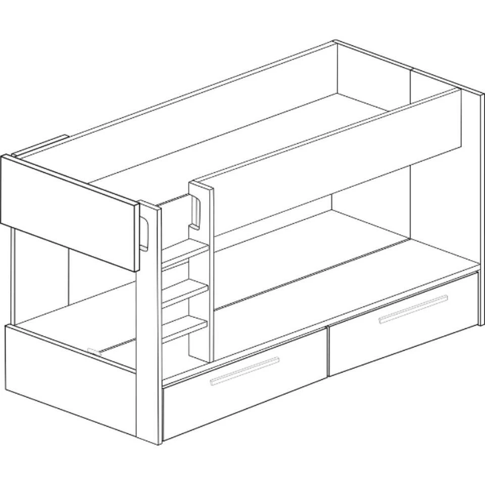 Stapelbed Fleur Met Bedlades - Grijs 9 Stapelbed Fleur Met Bedlades - Grijs - Afbeelding 7