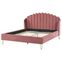 AMBILLOU - Tweepersoonsbed - Roze - 180 X 200 Cm - Fluweel -Bedden Bij Leen Bakker a93f9d24caac419b805c9436283558a9