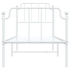 VidaXL - Meatlen Eenpersoonsbed Met Hoofd- En Voeteneinde - Wit - 80x200 Cm -Bedden Bij Leen Bakker aa12ffea81514b69bcf118123f775d62