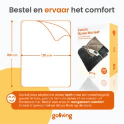 Goliving Elektrische Fleece Plaid - Warmtedeken 3 Standen -160x120cm Donkergrijs 14 Goliving Elektrische Fleece Plaid - Warmtedeken 3 Standen -160x120cm Donkergrijs -Bedden Bij Leen Bakker aaf765c9a1974e3e9b63f082a1bffbf3