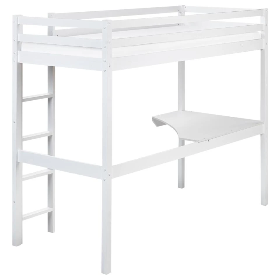 LOURY - Kinderbed - Wit - 90 X 200 Cm - Dennenhout 10 LOURY - Kinderbed - Wit - 90 X 200 Cm - Dennenhout - Afbeelding 8