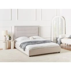 ROUEN - Bed - Lichtbeige - 140 X 200 Cm - Polyester -Bedden Bij Leen Bakker acbb0292dd574c788c98ab3a821fc5ed
