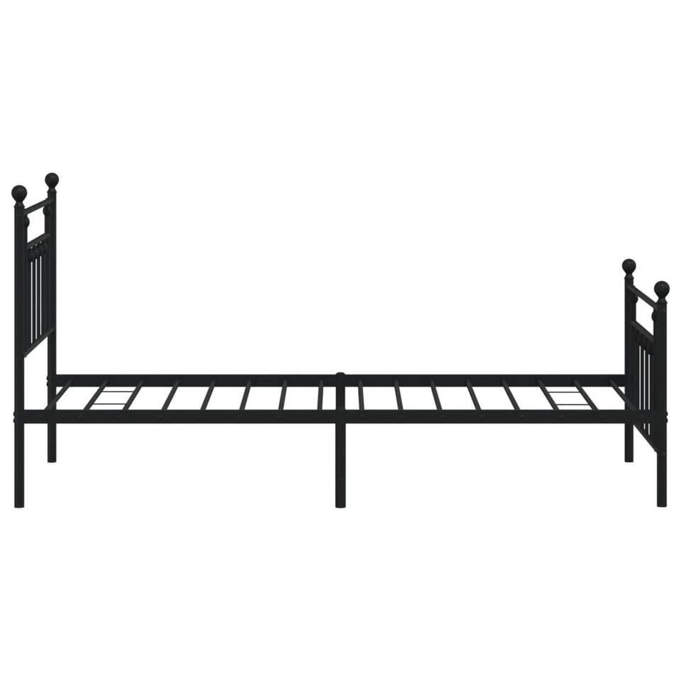 VidaXL - Bed Frame Met Hoofd- En Voeteneinde - Zwart - Metaal - 90x190 Cm 8 VidaXL - Bed Frame Met Hoofd- En Voeteneinde - Zwart - Metaal - 90x190 Cm - Afbeelding 6