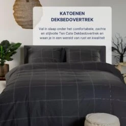 Ten Cate Katoenen Dekbedovertrek - 140x200/220 Cm - Louis Antraciet -Bedden Bij Leen Bakker addab2291364499d88e832541ccd9dd4