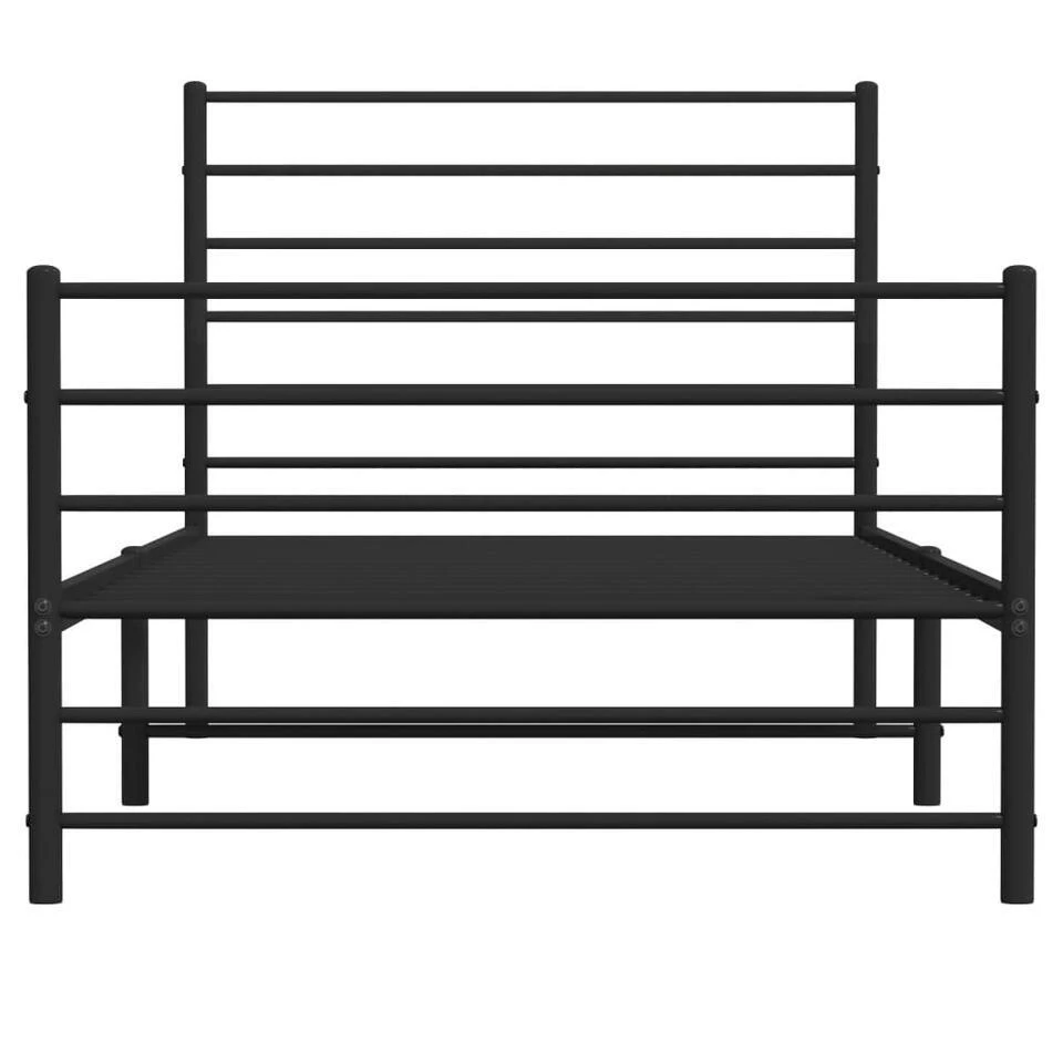 VidaXL - Bed Frame Met Hoofdeinde - Zwart - Metaal - 90x200 Cm 7 VidaXL - Bed Frame Met Hoofdeinde - Zwart - Metaal - 90x200 Cm - Afbeelding 5