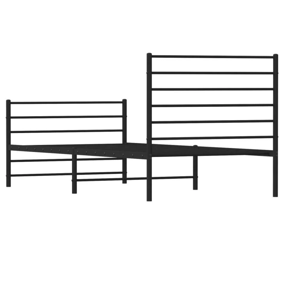 VidaXL - Bed Frame Met Hoofdeinde - Zwart - Metaal - 90x200 Cm 9 VidaXL - Bed Frame Met Hoofdeinde - Zwart - Metaal - 90x200 Cm - Afbeelding 7