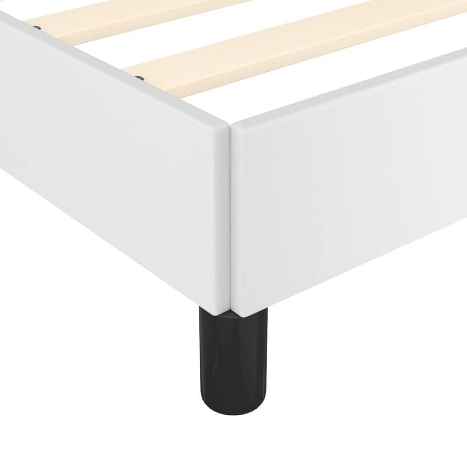VidaXL - Bed Frame Met Hoofdeinde Zonder Matras - Wit - Hout - 90x200 Cm 8 VidaXL - Bed Frame Met Hoofdeinde Zonder Matras - Wit - Hout - 90x200 Cm - Afbeelding 6