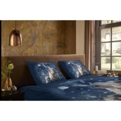 Pure Dekbedovertrek "wolf Bij Maanlicht" - Blauw - (140x200/220 Cm) - Microfiber -Bedden Bij Leen Bakker b0049566ba9247f5b9006136b06f05cf