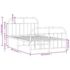 VidaXL - Bed Frame Met Hoofd- En Voeteneinde - Wit - Metaal - 120x200 Cm 21 VidaXL - Bed Frame Met Hoofd- En Voeteneinde - Wit - Metaal - 120x200 Cm -Bedden Bij Leen Bakker b18e3a151dd3480f98e9e33f92ce0b0f