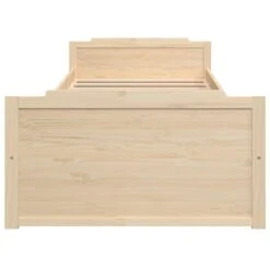 VidaXL - Bed Frame Met Twee Lades - Naturel - Massief Grenenhout - 90x200 Cm -Bedden Bij Leen Bakker b27e3e715de4432fb7a981fddba86903
