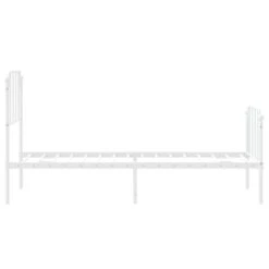 VidaXL - Meatlen Eenpersoonsbed Met Hoofd- En Voeteneinde - Wit - 80x200 Cm -Bedden Bij Leen Bakker b447df404cb0453e8ca8fd4afd64ed7b