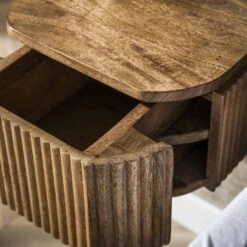 Hoyz Collection - Nachtkastje Wave Zwevend 1 Lade XS - Massief Mango Zandkleur -Bedden Bij Leen Bakker b4ef869fb3c34c0a9c3e391dba0059a1