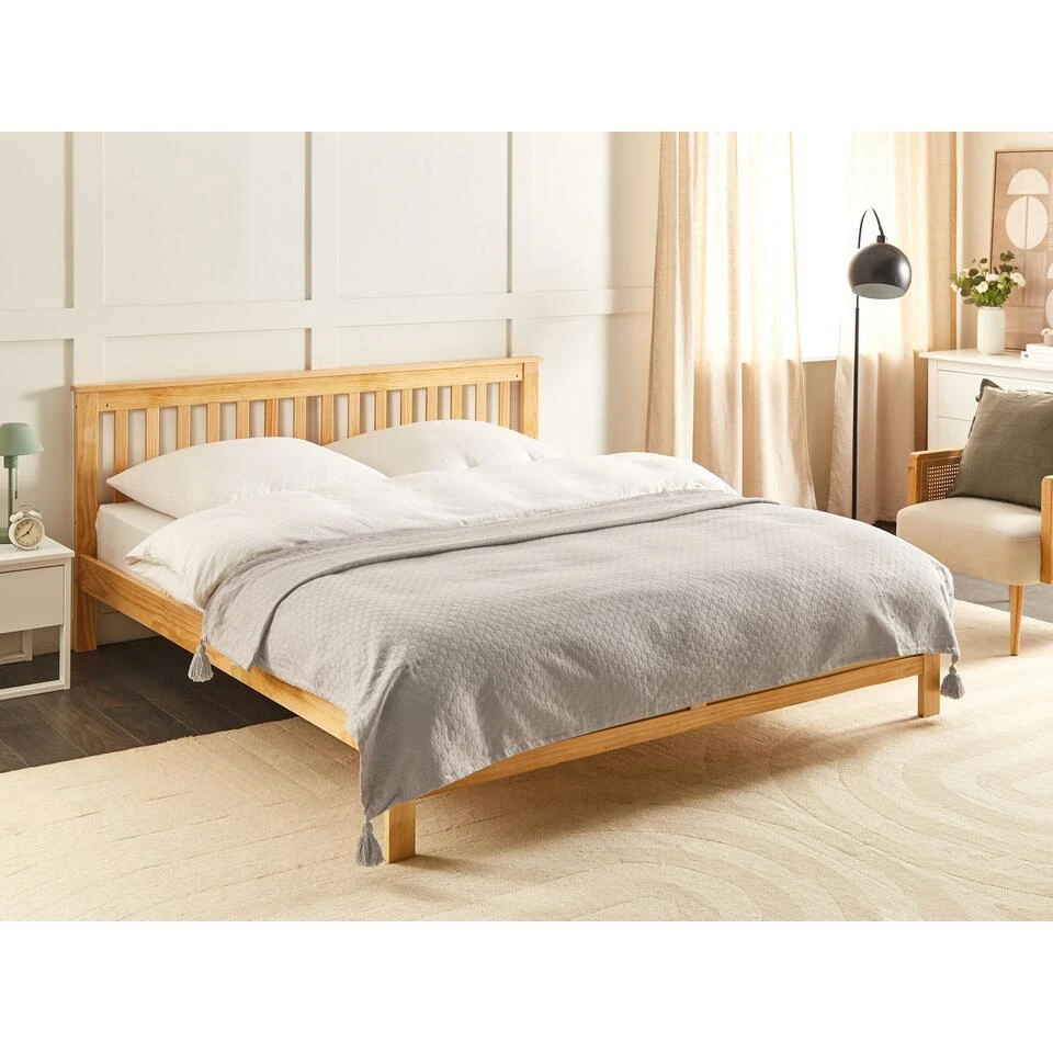 LINDULA - Sprei - Taupe - 150 X 200 Cm - Katoen 4 LINDULA - Sprei - Taupe - 150 X 200 Cm - Katoen - Afbeelding 2
