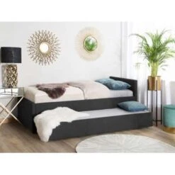 MARMANDE - Onderschuifbed - Grijs - 80 X 200 Cm - Polyester -Bedden Bij Leen Bakker b80c4cc2bc45483088523de47ab7267c