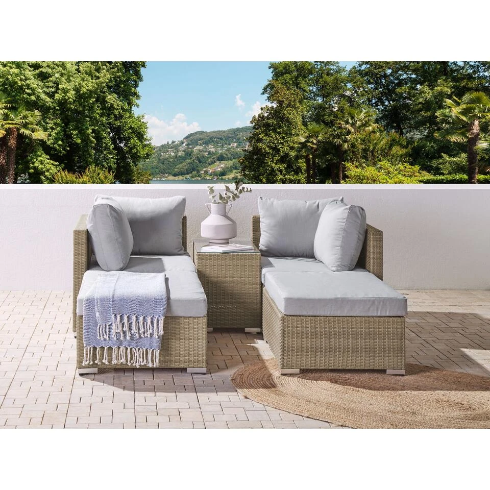 Beliani Kussenovertrek NOTO - Grijs Polyester 4 Beliani Kussenovertrek NOTO - Grijs Polyester - Afbeelding 2