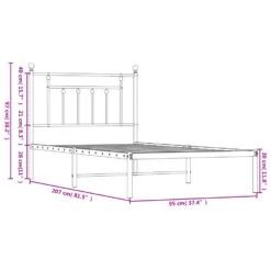 VidaXL - Metalen Bed Met Hoofdbord - Wit - 90x200 Cm 21 VidaXL - Metalen Bed Met Hoofdbord - Wit - 90x200 Cm -Bedden Bij Leen Bakker ba4831a92e6b41528db9097dd8d9dd39