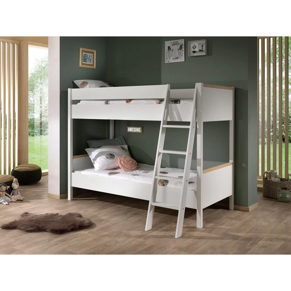 Vipack Stapelbed London 90x200 - Wit 7 Vipack Stapelbed London 90x200 - Wit - Afbeelding 5