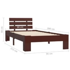 VidaXL - Bed Frame - Donkerbruin - Grenenhout - 90x200 Cm -Bedden Bij Leen Bakker be095cbcd50246aca47f9b6cfb946213