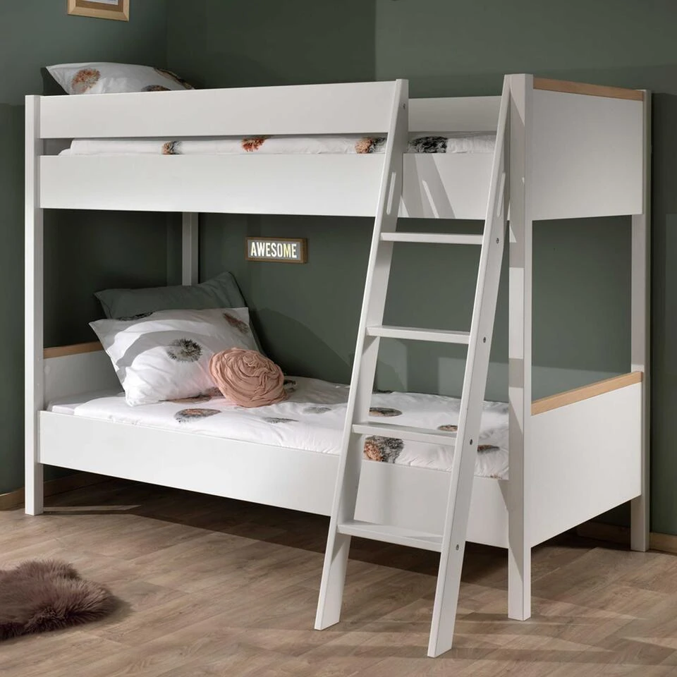 Vipack Stapelbed London 90x200 - Wit 5 Vipack Stapelbed London 90x200 - Wit - Afbeelding 3