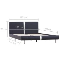 VidaXL - Bed Frame Met Hoofdbord - Zwart - Kunstleer - 120x200 Cm -Bedden Bij Leen Bakker c422f24b42db4d3caa52683f72ef295e