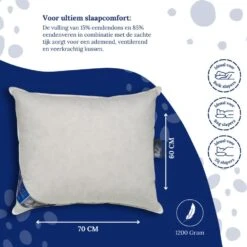 Ten Cate Halfdonzen Hoofdkussen - 60x70 - 2 Stuks 11 Ten Cate Halfdonzen Hoofdkussen - 60x70 - 2 Stuks -Bedden Bij Leen Bakker c4a6bffbee0346d7810ef4dc937bd5e5