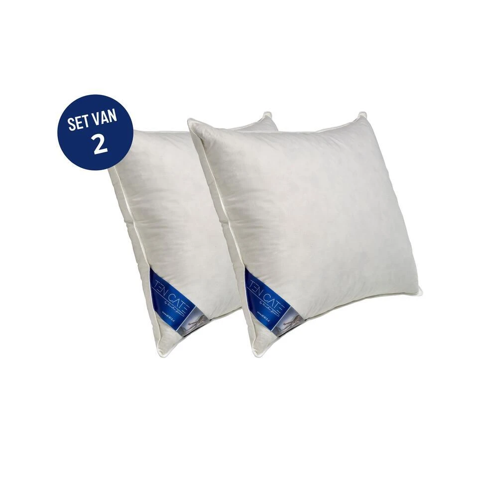 Ten Cate Halfdonzen Hoofdkussen - 60x70 - 2 Stuks 4 Ten Cate Halfdonzen Hoofdkussen - 60x70 - 2 Stuks - Afbeelding 2