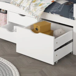 Merkloos HOME DELUXE COSMOS Kinderbed Met Lades - 90 X 200 Cm Wit -Bedden Bij Leen Bakker c5fc344e904c4af88a457a7c917037a4